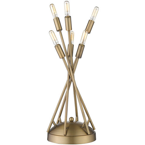 Perret 19 inch 40.00 watt Aged Brass Table Lamp Portable Light