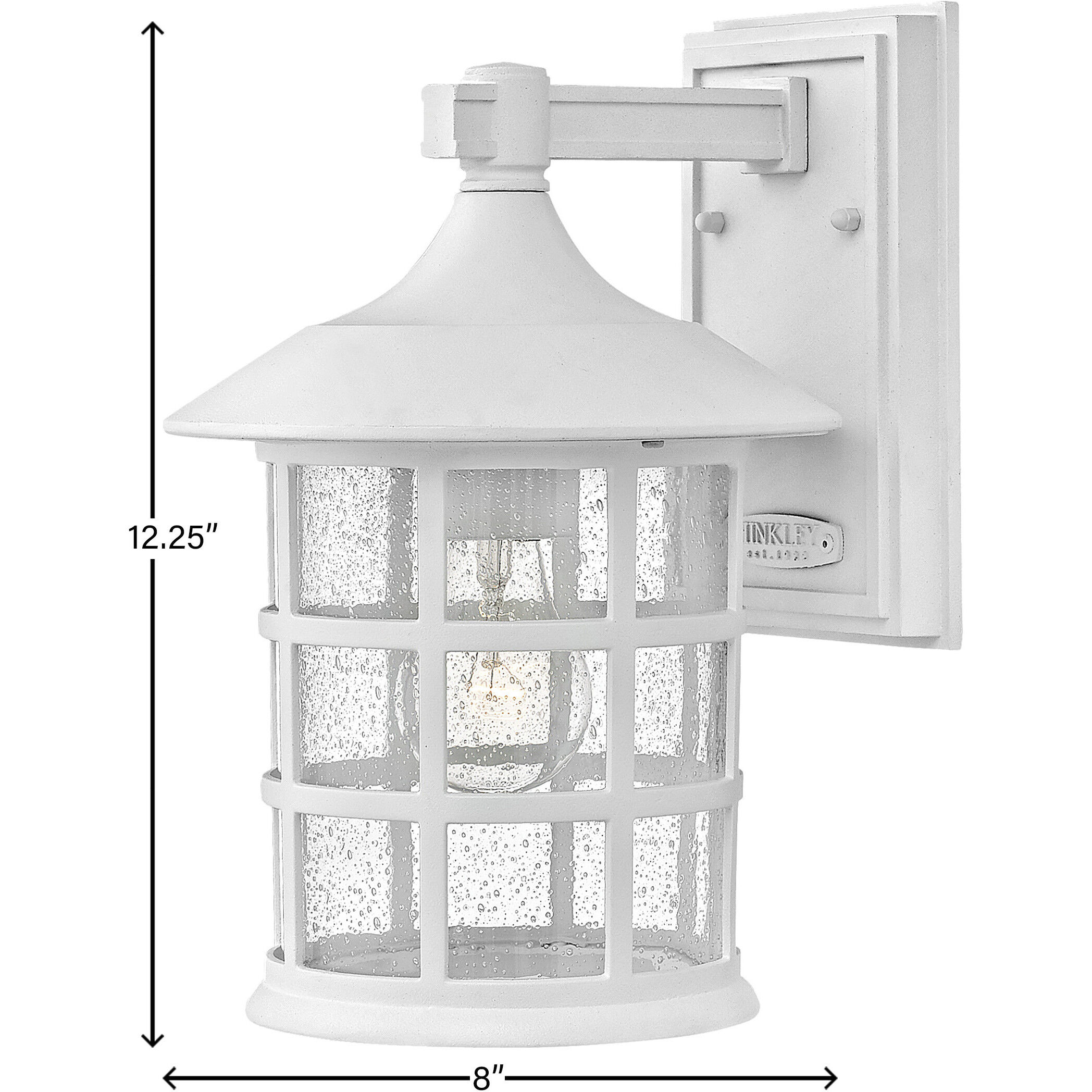 Freeport Outdoor Wall Mount Lantern in Classic White, Medium
