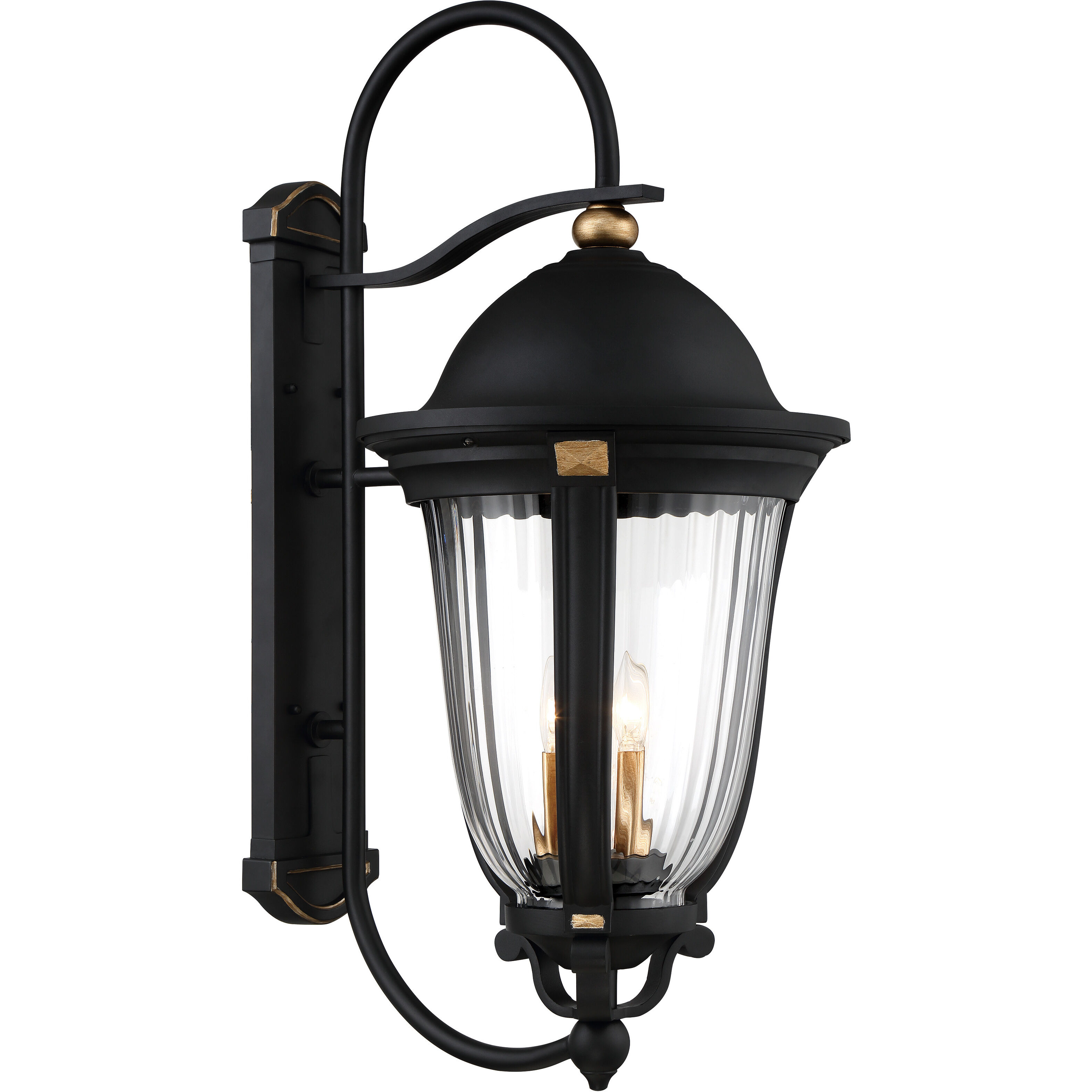 Peale Street 5 Light 33 inch Sand Coal And Vermeil Gold Outdoor Wall Mount, Great Outdoors