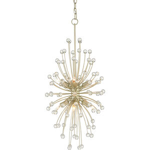 Chrysalis 8 Light 15 inch Contemporary Silver Leaf/Clear Chandelier Ceiling Light