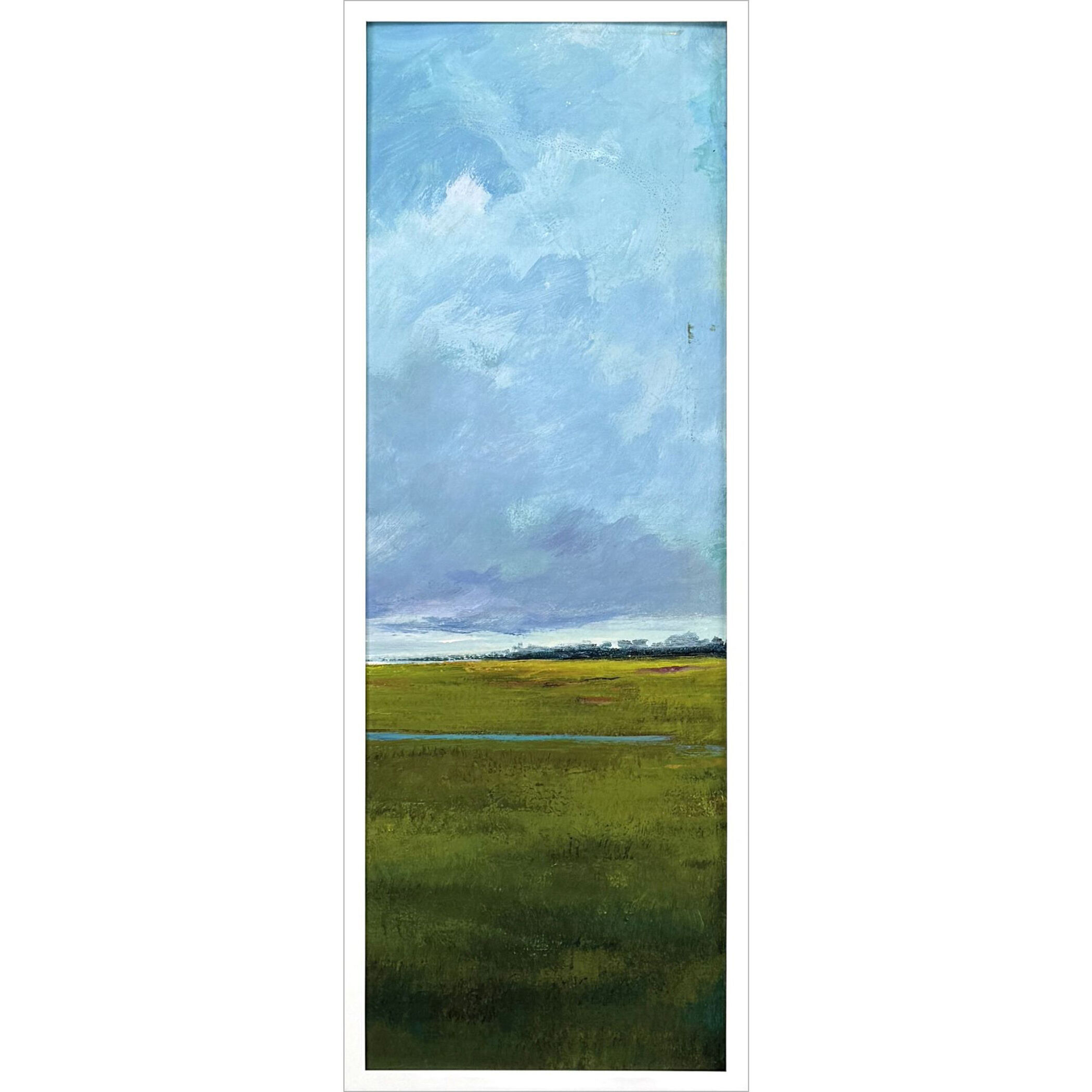 Settle into Dusk Green and Blue and Turquoise Framed Art