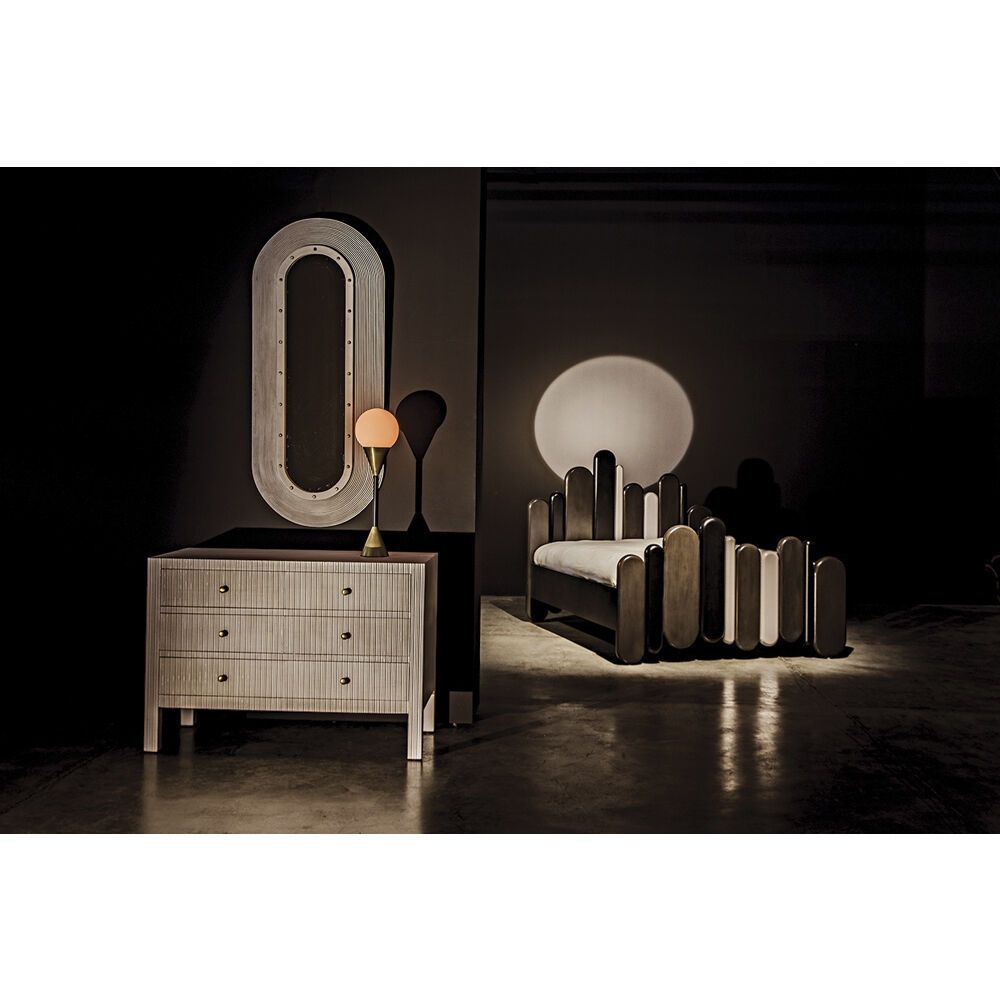 Luna 58 X 25 inch White Wash Mirror