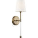 Olmsted 1 Light 6 inch Burnished Brass and White Wall Sconce Wall Light 