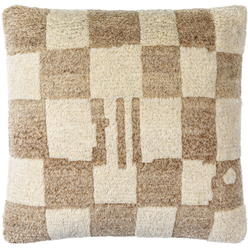 Balder 20 X 20 inch Ivory/Tan Accent Pillow