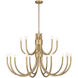 Sorrento 15 Light 42 inch Noble Brass Chandelier Ceiling Light, Essentials