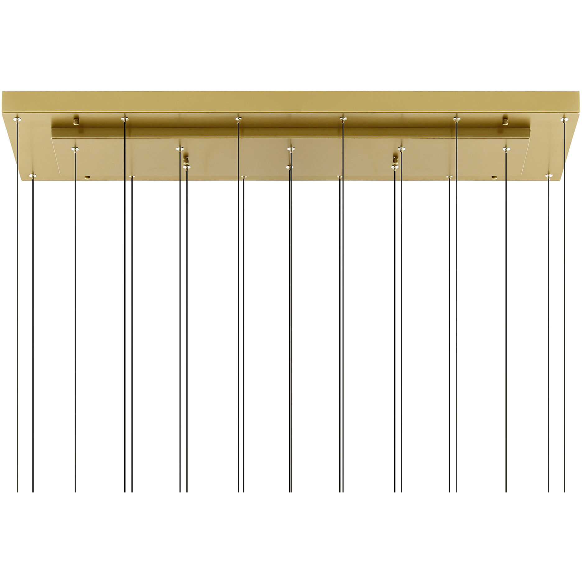 Stagger LED 48 inch Brass Chandelier Ceiling Light
