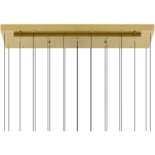 Stagger LED 48 inch Brass Chandelier Ceiling Light