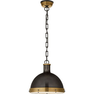 Thomas O'Brien Hicks 2 Light 13 inch Bronze with Antique Brass Pendant Ceiling Light in Bronze and Hand-Rubbed Antique Brass, Large