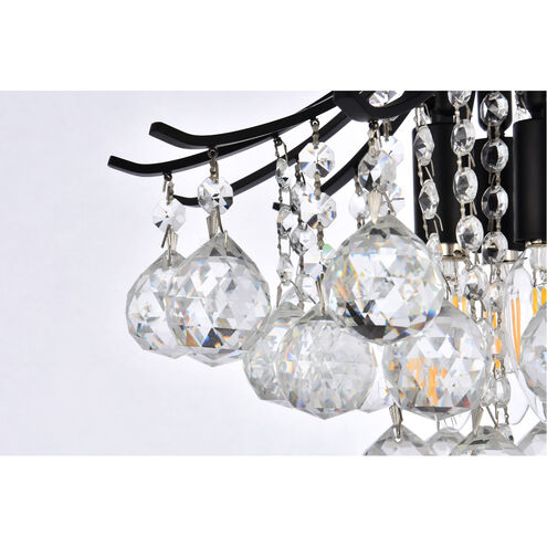 Toureg 3 Light 12 inch Black and Clear Flush Mount Ceiling Light