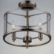Sentinel 3 Light 13 inch Satin Nickel Semi-Flush Mount Ceiling Light
