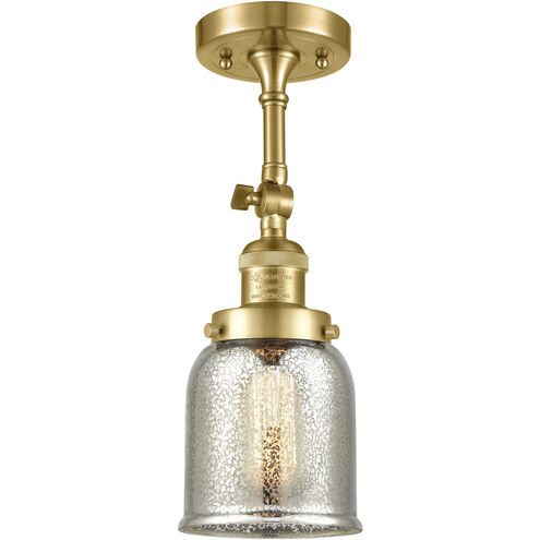 Franklin Restoration Small Bell 1 Light 5 inch Satin Gold Sconce Wall Light in Silver Plated Mercury Glass, Franklin Restoration