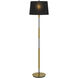 Ciudad 60 inch 150.00 watt Antique Brass and Silver Grey Floor Lamp Portable Light in Anitque Brass / Silver Grey