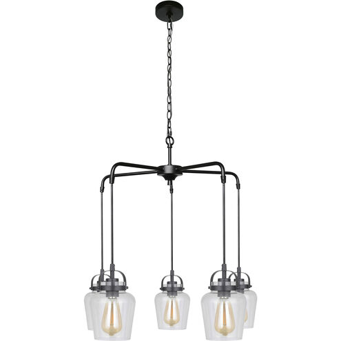 Neighborhood Trystan 5 Light 27.5 inch Flat Black Chandelier Ceiling Light