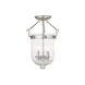 Coventry 3 Light 12 inch Polished Nickel Semi-Flush Mount Ceiling Light