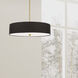 Everly 4 Light 20 inch Aged Brass with Black Pendant Ceiling Light