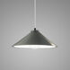 Radiance Collection LED 11.75 inch Pewter Green with Brushed Nickel Pendant Ceiling Light