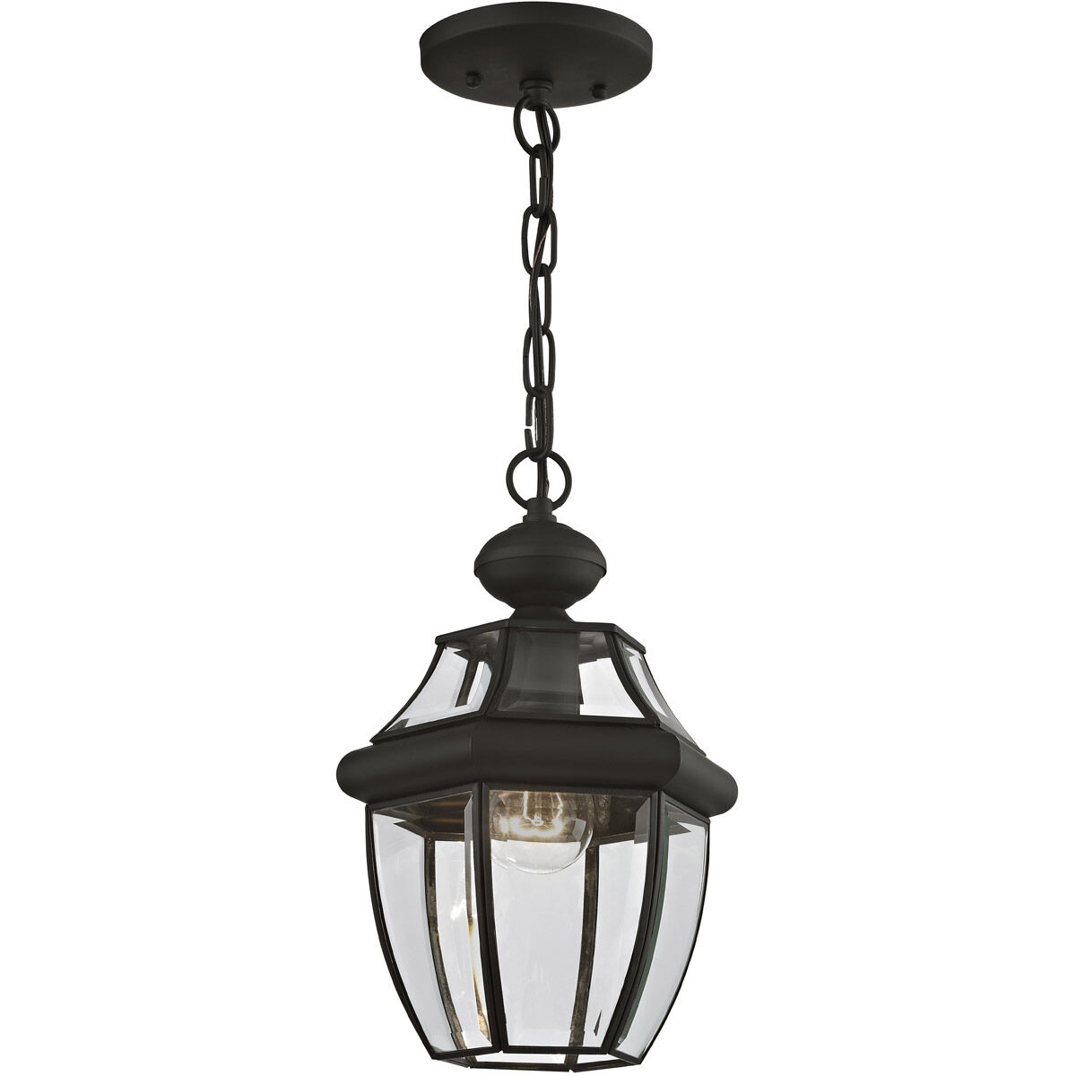 Monterey 1 Light 9 inch Black Outdoor Pendant Lantern 