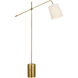 Suzanne Kasler Frederick 52 inch 15 watt Hand-Rubbed Antique Brass Pivoting Floor Lamp Portable Light