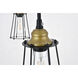 Auspice 5 Light 46 inch Brass and Black Pendant Ceiling Light