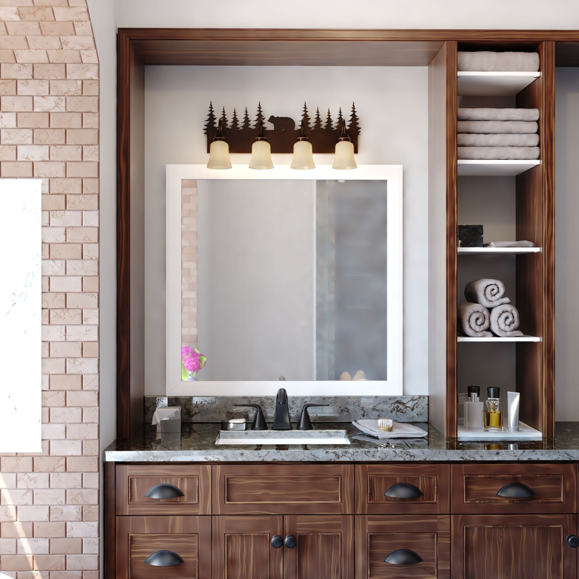 Bozeman LED 33 inch Burnished Bronze Bathroom Light Wall Light