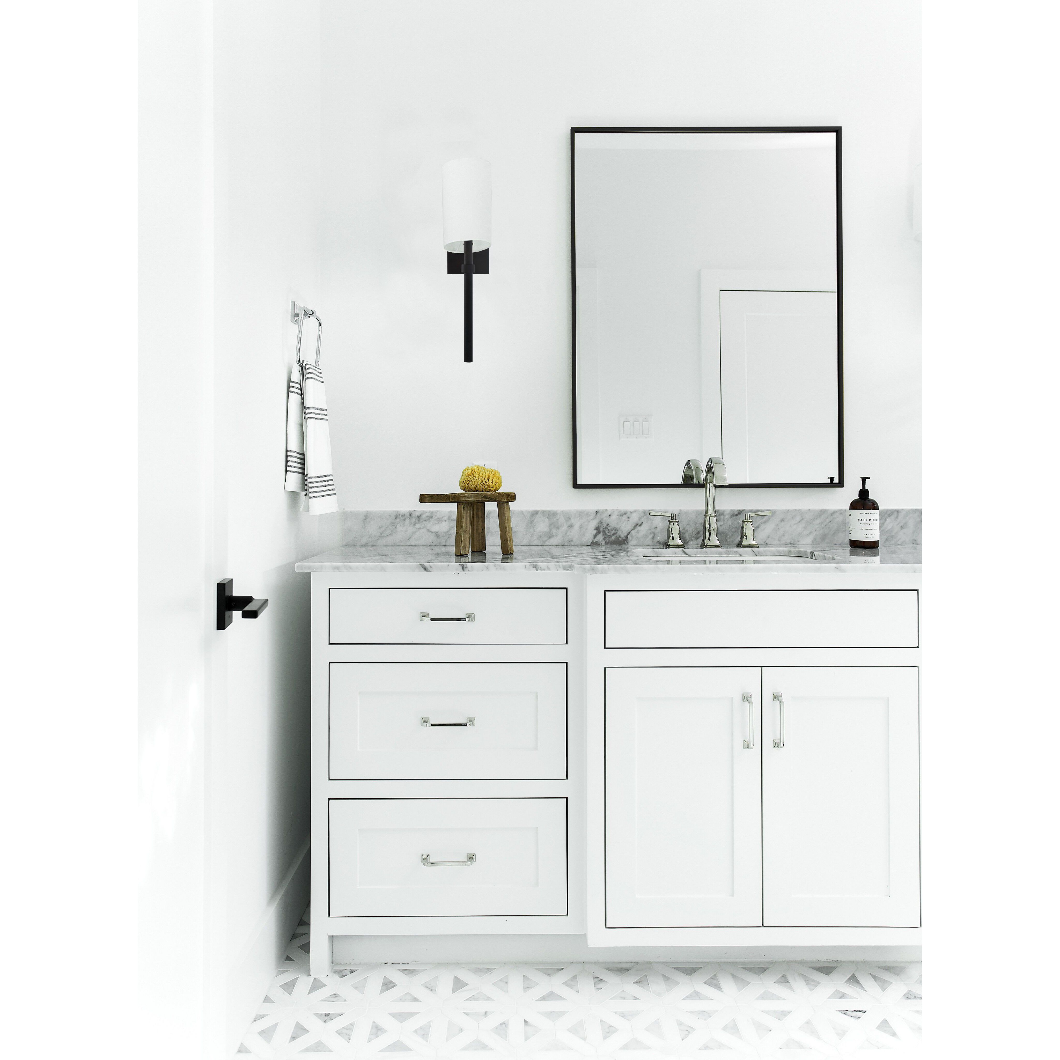 Bromley Bath Sconce Wall Light in Black Forged