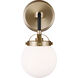 Ian K. Fowler Cafe 1 Light 5.25 inch Satin Brass Wall Bath Fixture Wall Light