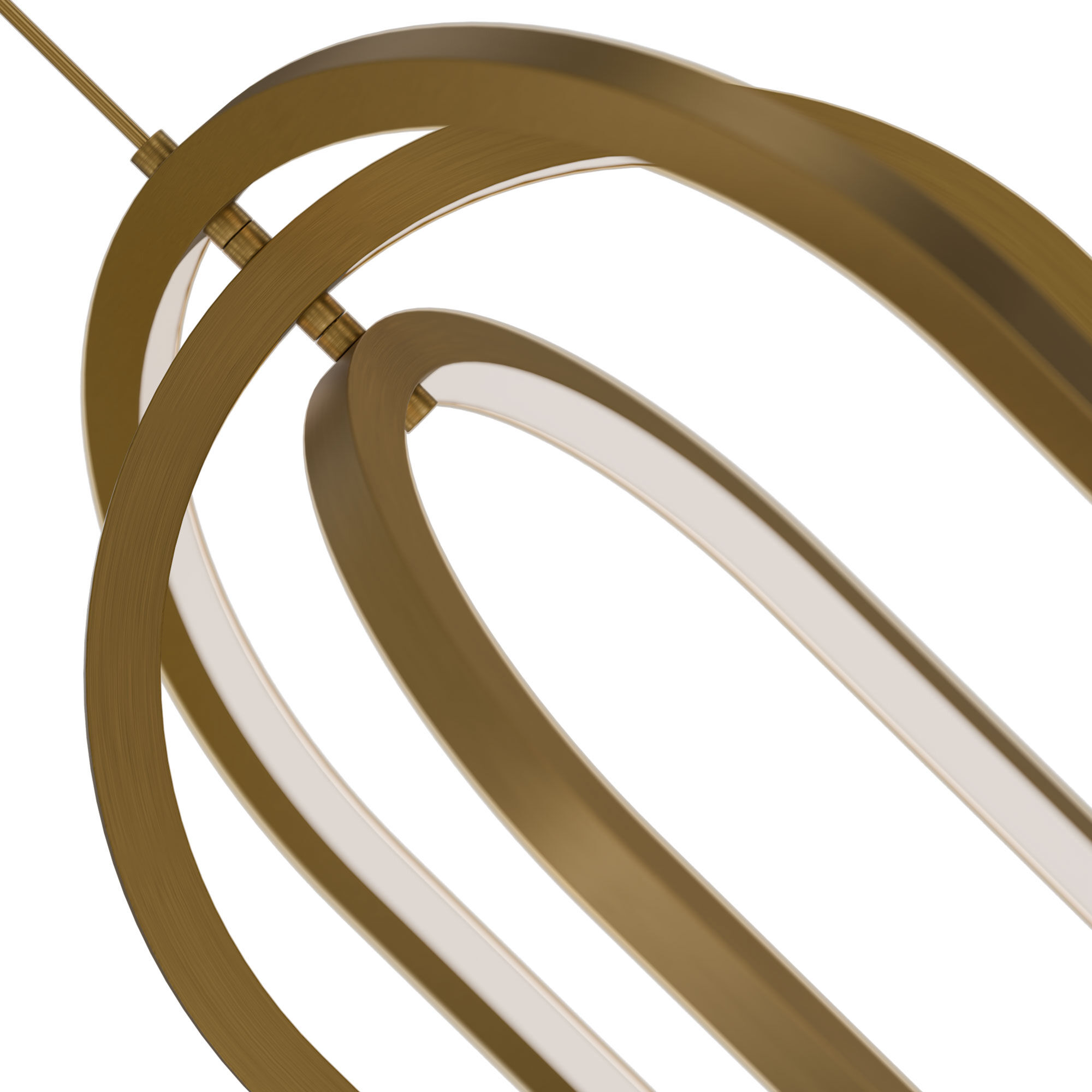 Helmet LED 1.5 inch Aged Brass Pendant Ceiling Light in 4000K, dweLED