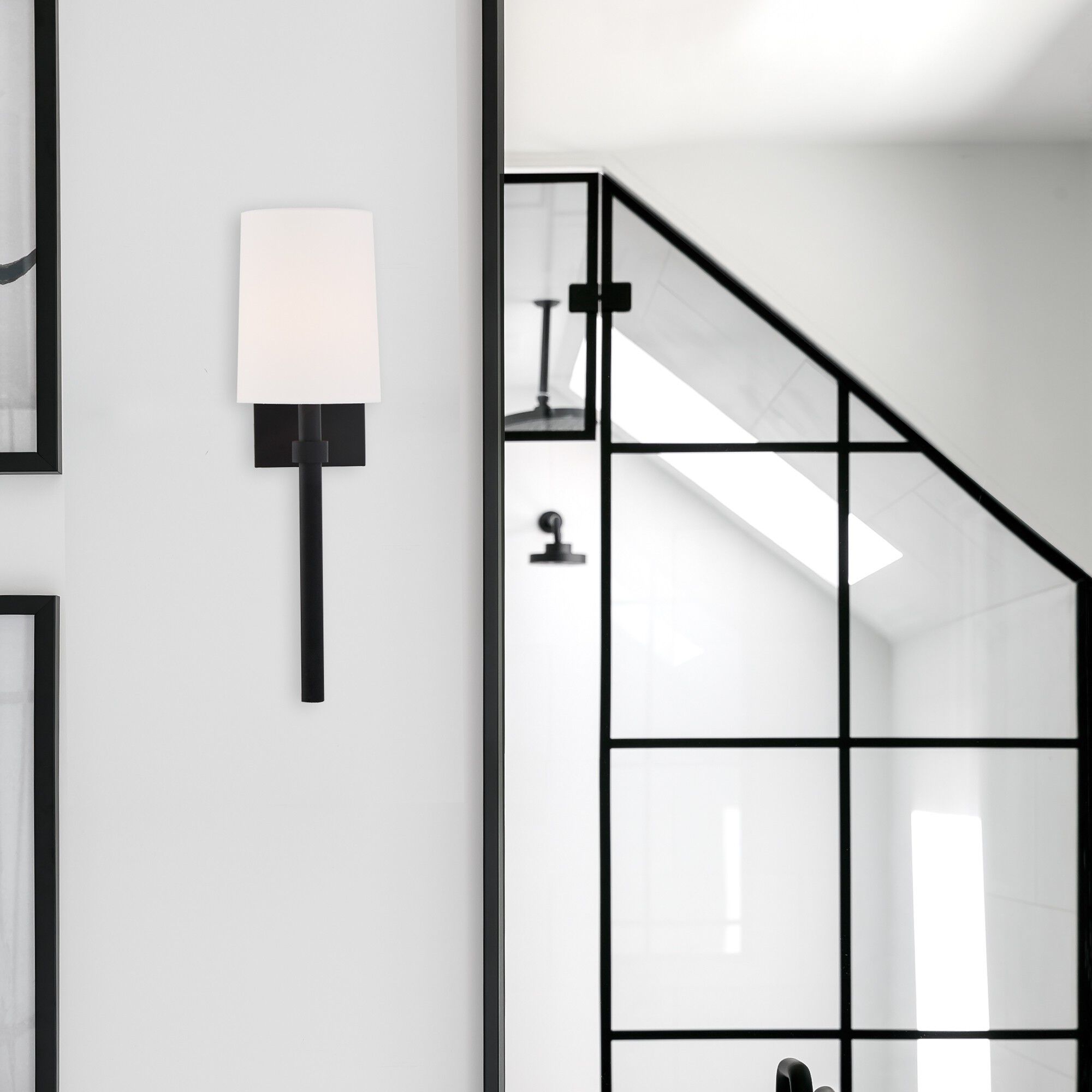 Bromley Bath Sconce Wall Light in Black Forged