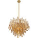 Regent 13 Light 28.25 inch Legacy Brass Chandelier Ceiling Light in Amber Crackled Glass