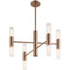 Fusion Collection - Rimini Family 8 Light 24 inch Brushed Brass Chandelier Ceiling Light in 24" D x 24" W x 17.25" H, EVOLV