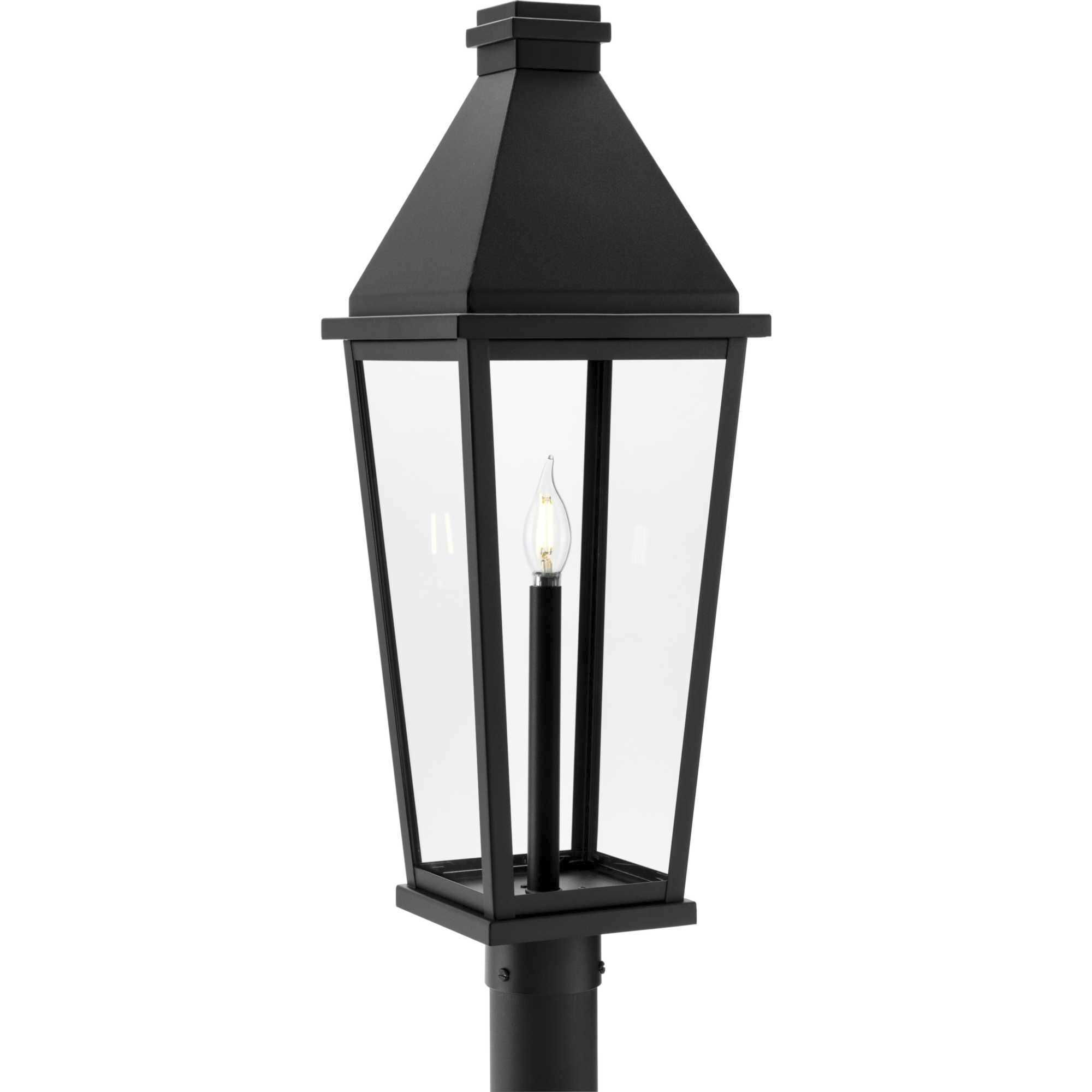 Richmond Hill 1 Light 26.5 inch Textured Black Outdoor Post Light, Design Series