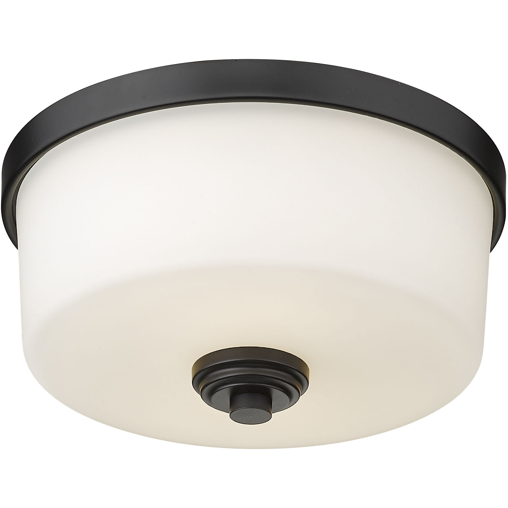 Arlington 2 Light 12.25 inch Matte Black Flush Mount Ceiling Light