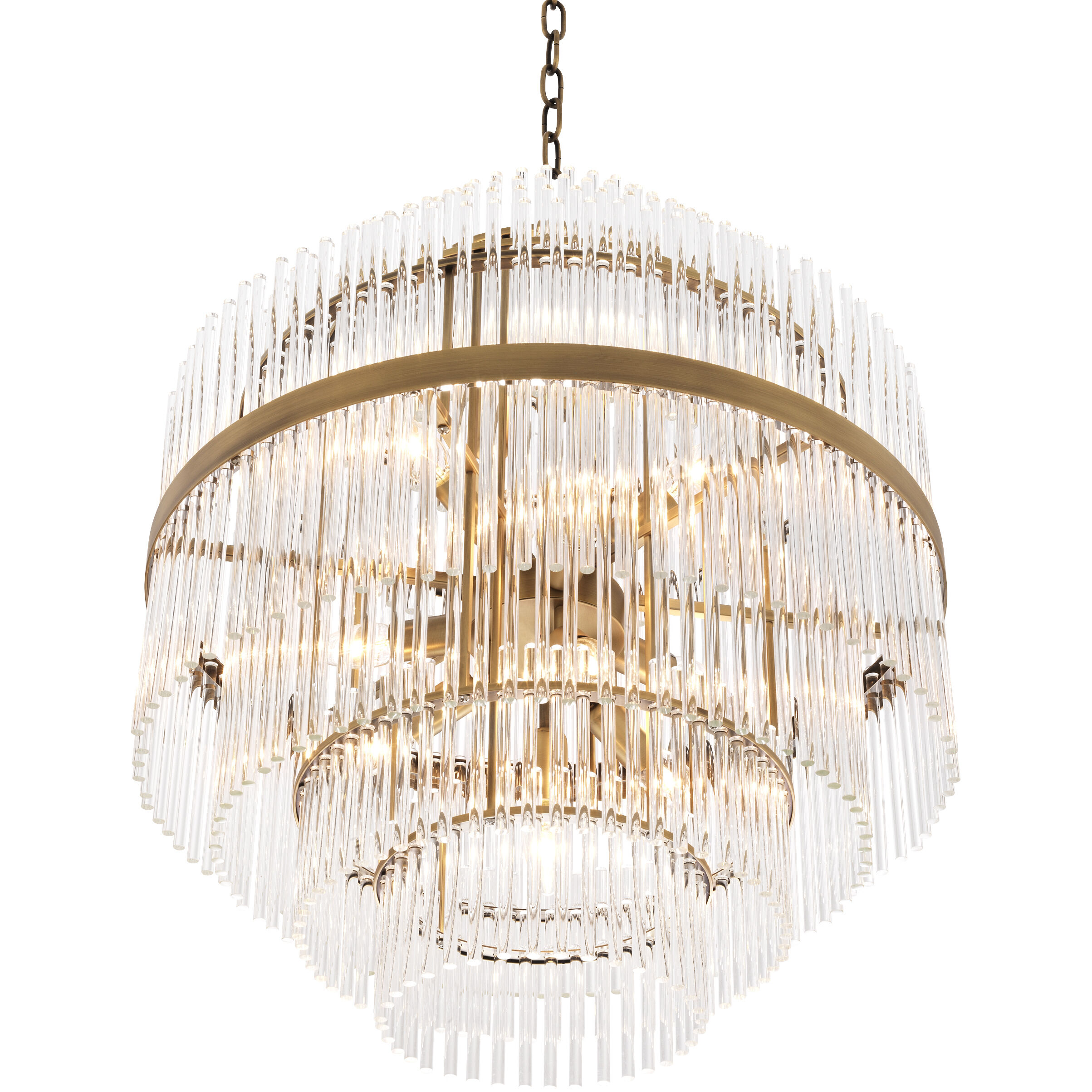 East 13 Light 23.62 inch Antique Brass Chandelier Ceiling Light