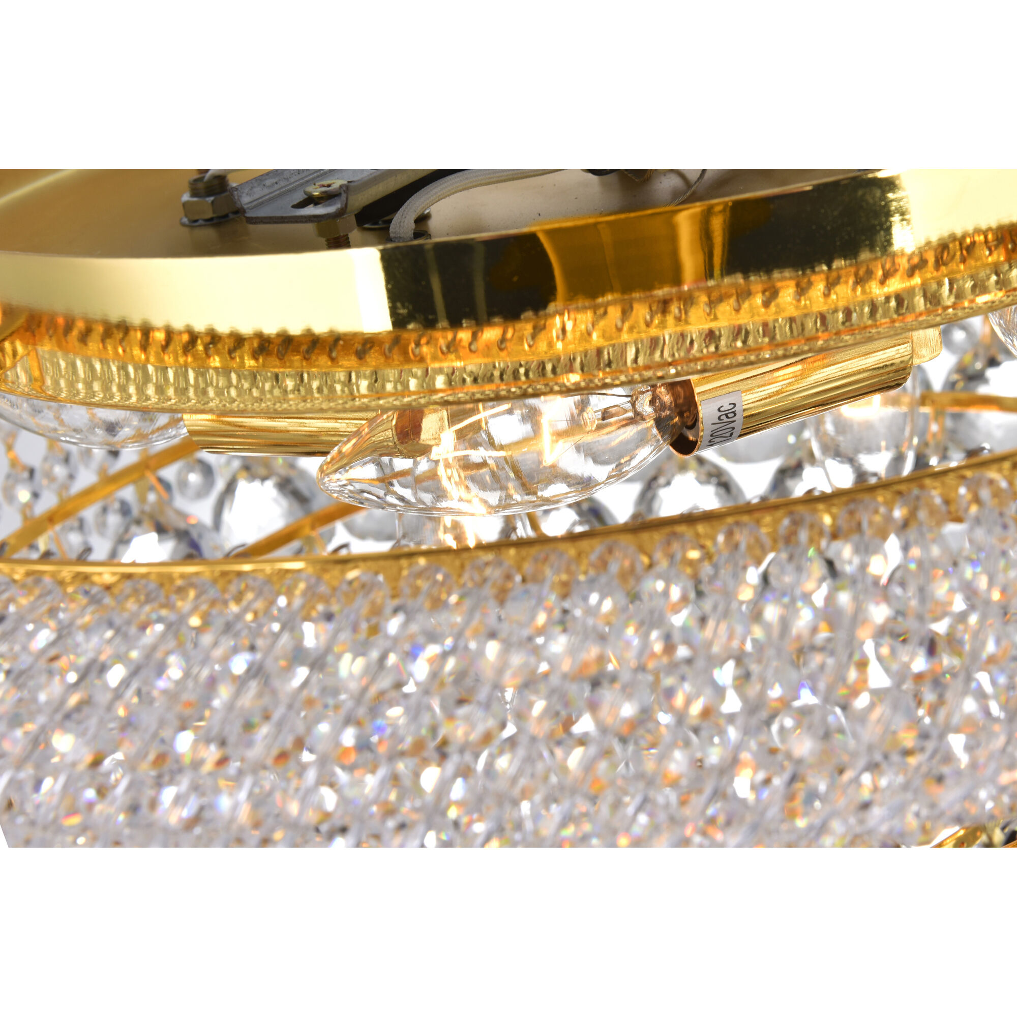 Empire 8 Light 20 inch Gold Flush Mount Ceiling Light