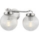 Drew & Jonathan Preston 2 Light 16 inch Brushed Nickel Bath Vanity Wall Light in Standard