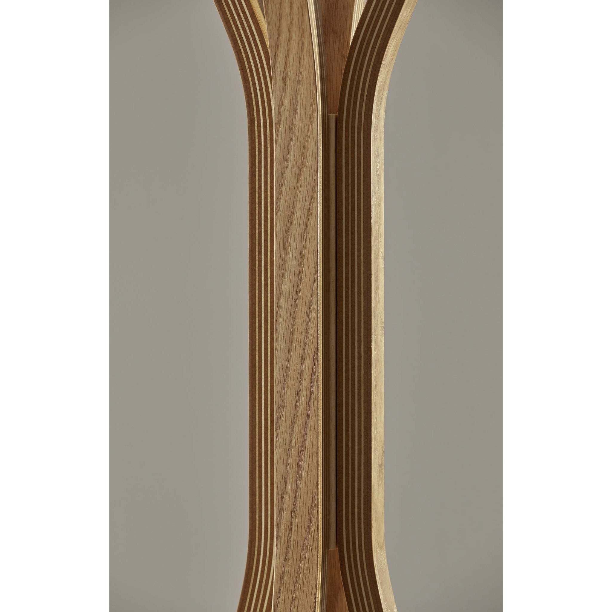 Toby 68 inch Plywood with Natural Oak Wood Veneer Coat Rack