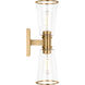 C&M by Chapman & Myers Alessa 2 Light 5 inch Burnished Brass Bath Vanity Wall Sconce Wall Light