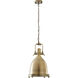 Canada 1 Light 24 inch Brass Single Pendant Lighting Ceiling Light, Satin Gold Metal
