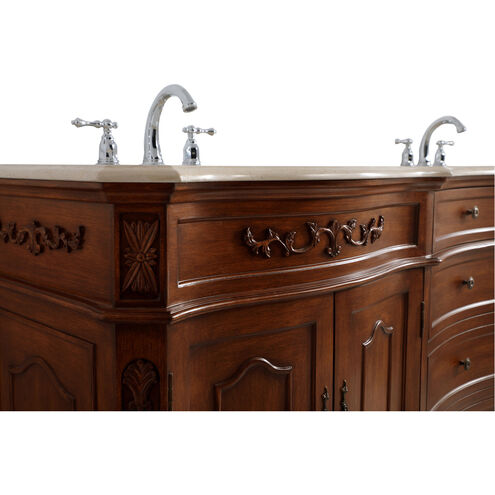 Danville 72 X 72 X 36 inch Teak and Antique Bronze Vanity Sink Set
