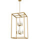 Moffet Street 8 Light 23.5 inch Satin Brass Foyer Pendant Ceiling Light, Extra Large