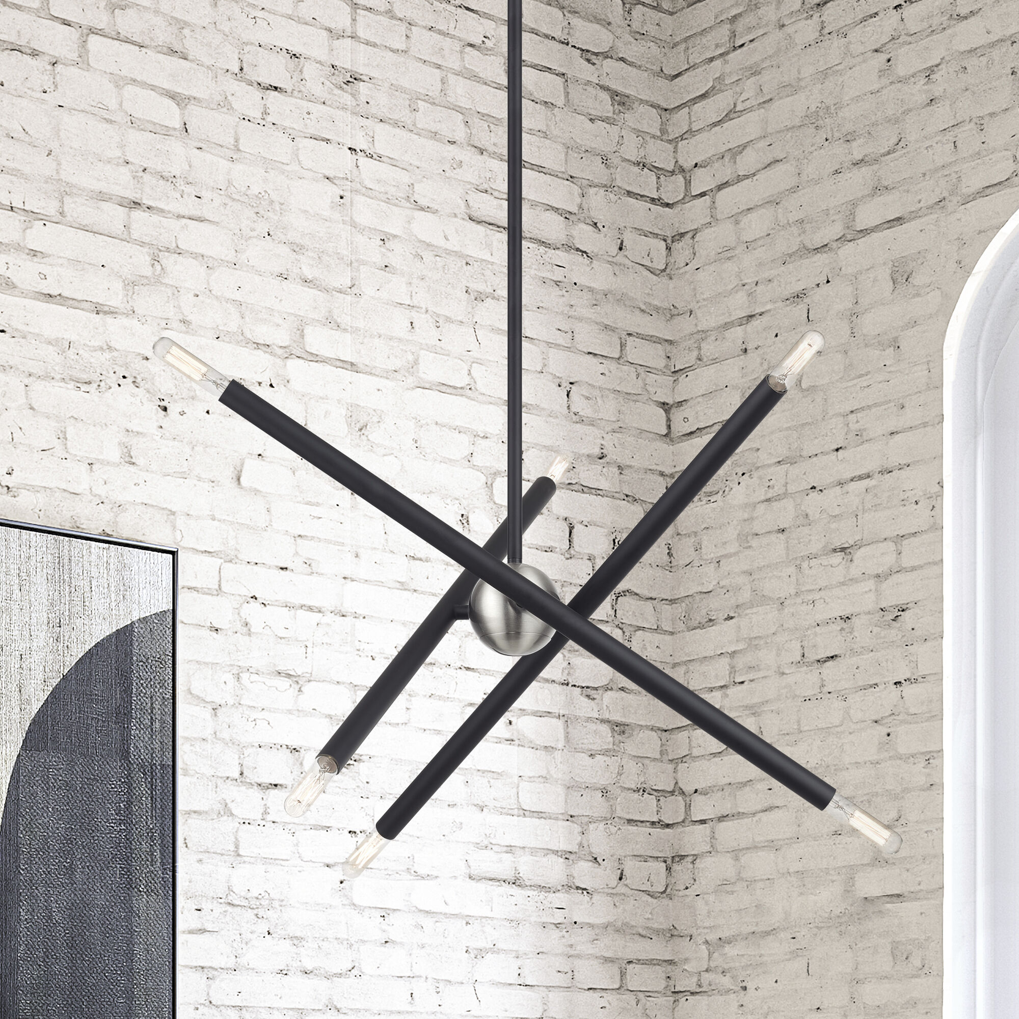 Soho 6 Light 20 inch Black Chandelier Ceiling Light