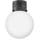 Taj 1 Light 9.75 inch Black Flush Mount Ceiling Light