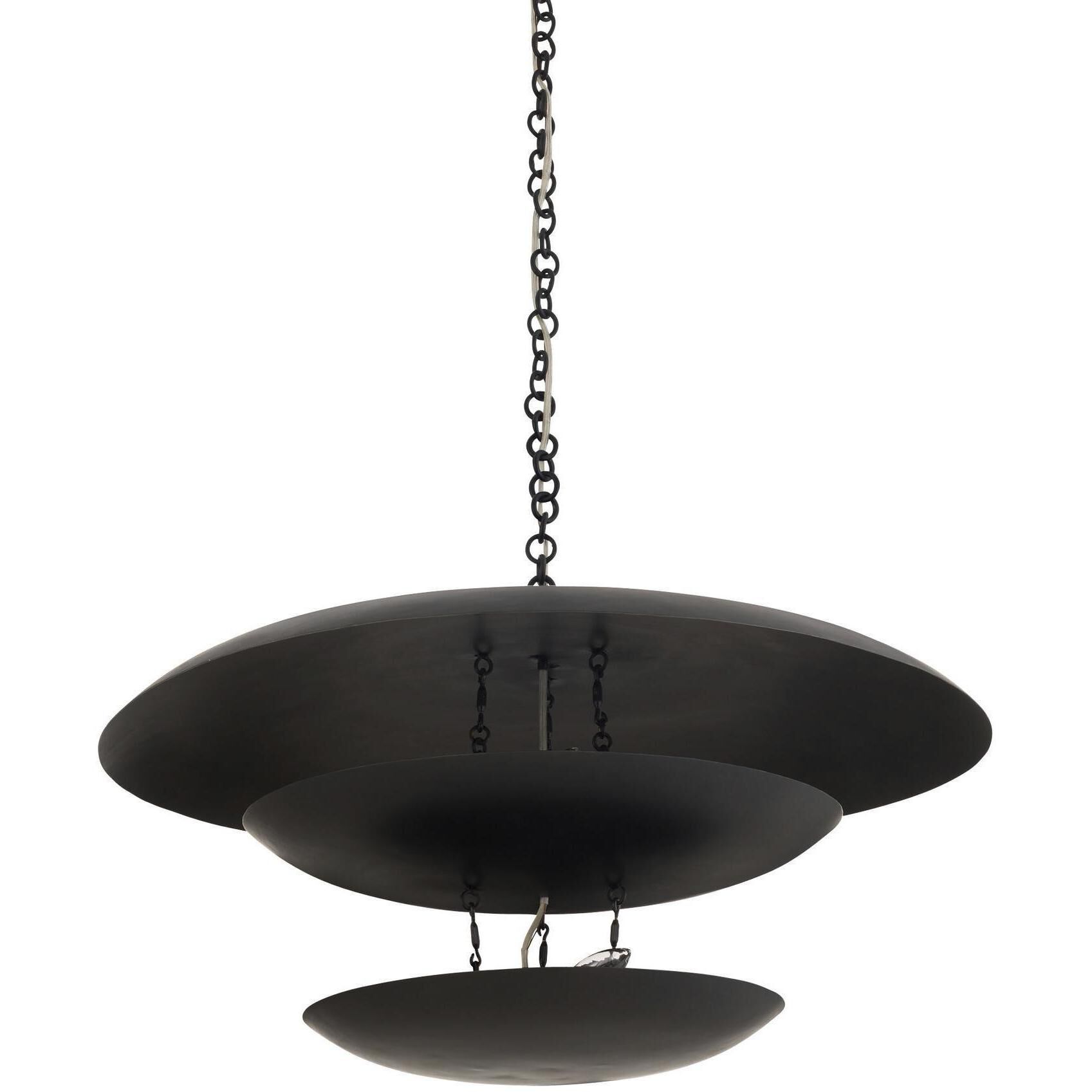 Florko 6 Light 31 inch Blackened Iron Chandelier Ceiling Light