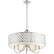 Arabesque 6 Light 24 inch Brushed Nickel Pendant Chandelier Ceiling Light