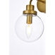 Hanson 1 Light 9 inch Brass Bath Sconce Wall Light