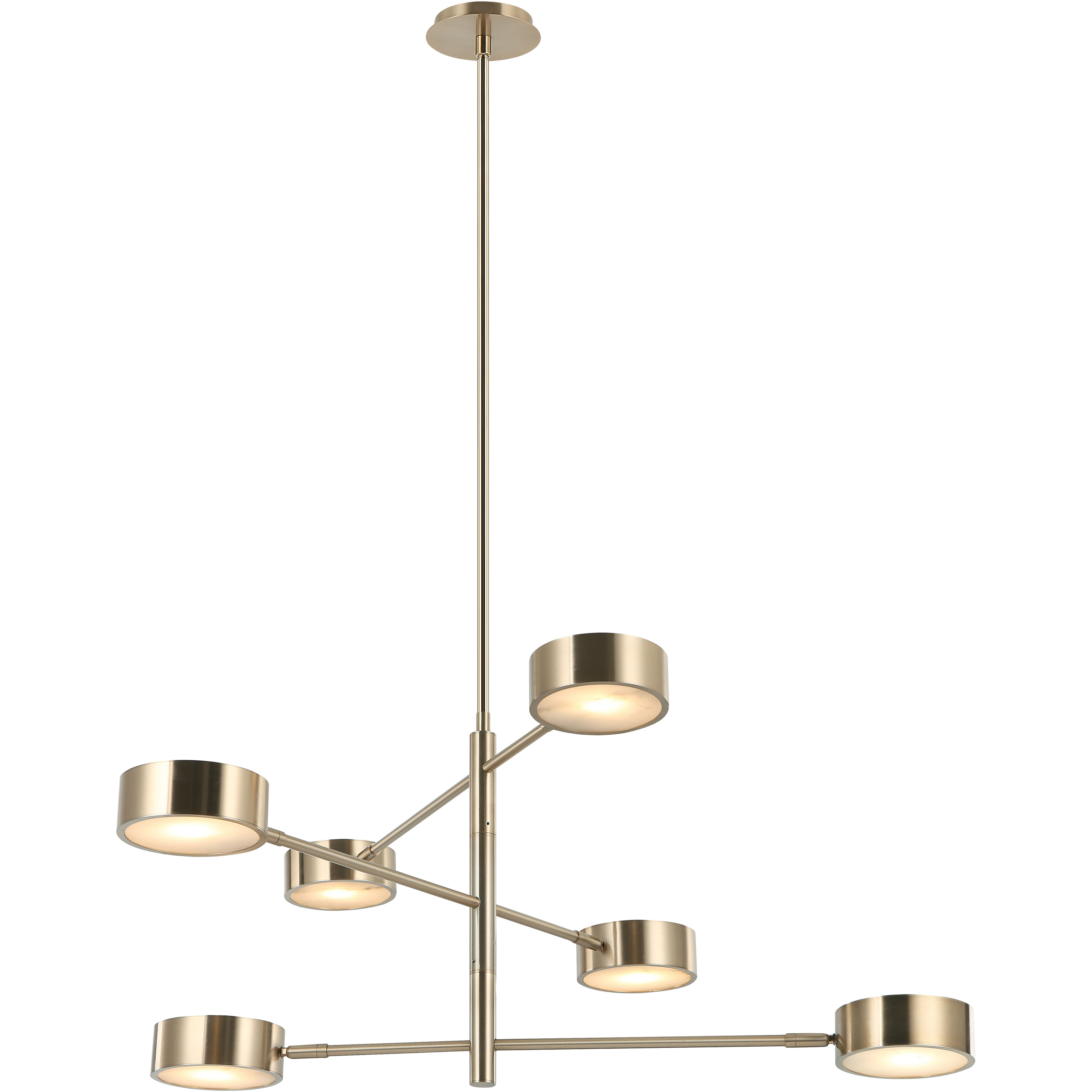 Weatherton 6 Light 5.5 inch Champagne Gold Pendant Ceiling Light
