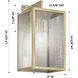 Westbrook 1 Light 17.75 inch Antique Brass Outdoor Sconce in Seedy Glass, Brass Traditions by Innovations Lighting