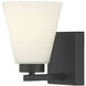 Strayhan 1 Light 5 inch Matte Black Wall Sconce Wall Light