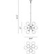 Soleil 12 Light 25 inch Chrome Chandelier Ceiling Light in Chrome and Opal Glass