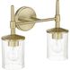 Andrea 2 Light 15 inch Champagne Gold Vanity Light Wall Light